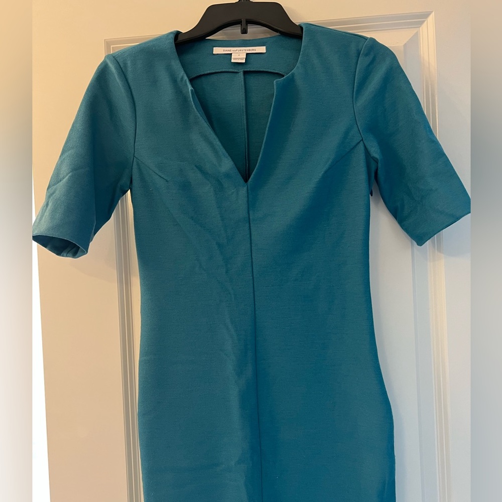 Turquoise-blue DVF Dress